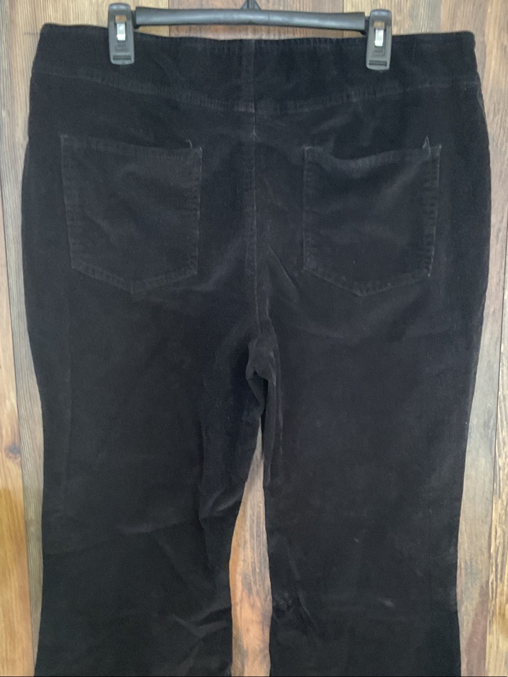No Boundaries Black Corduroy Flare Stretch Waist Pull On Pants XXL C243